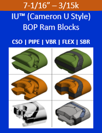 bop ram blocks (iu cameron u style)