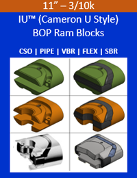 bop ram blocks (iu cameron u style)